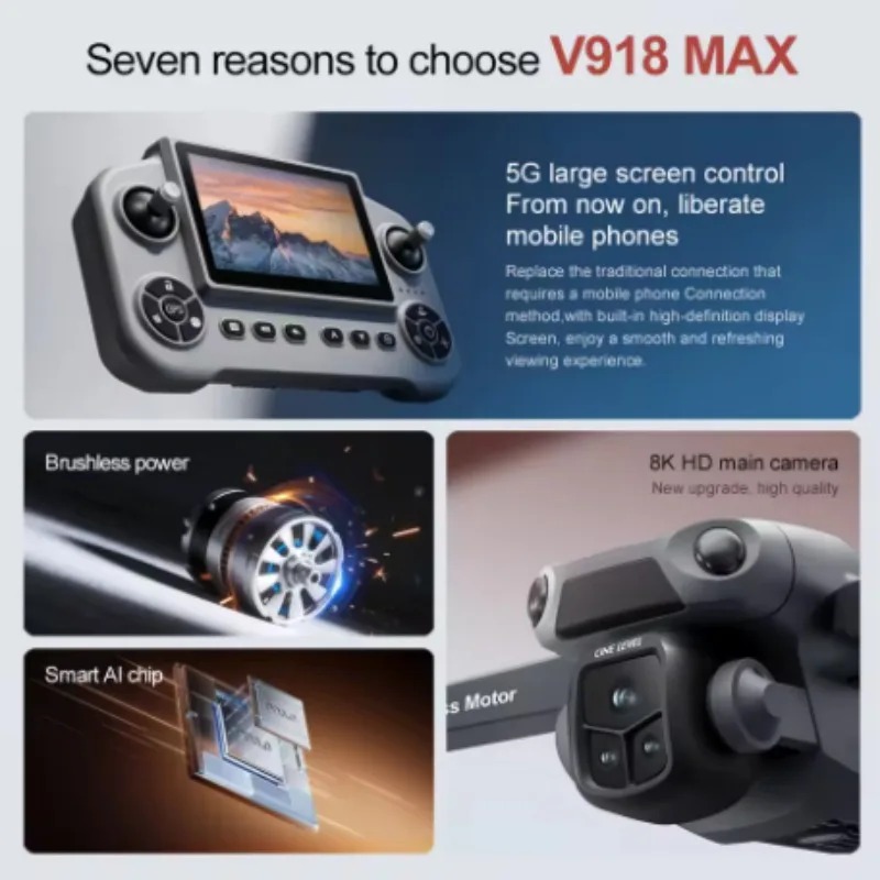 Drone V918 Max GPS avec évitem - Drone Gimbal 2 Axis avis et prix