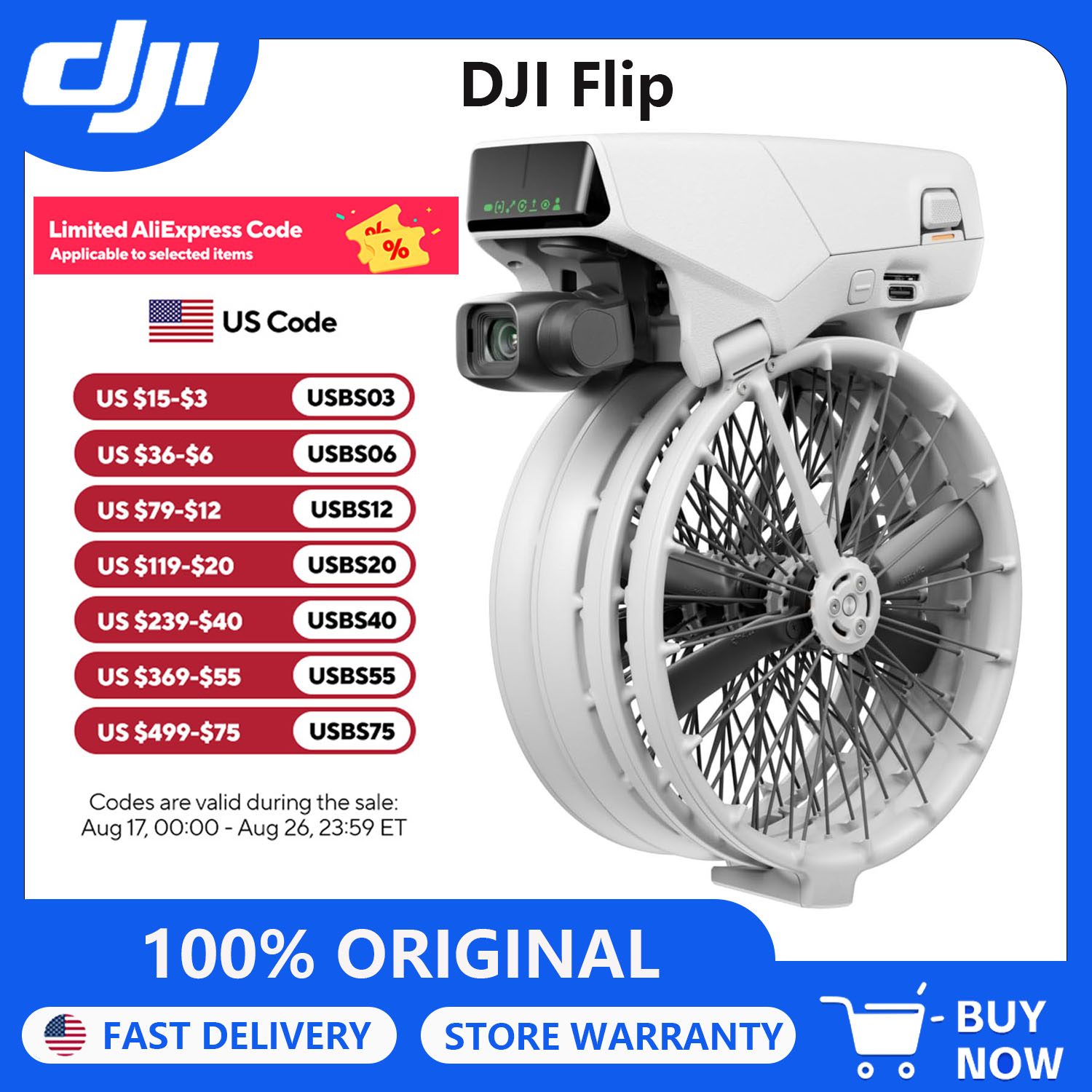 Drones DJI reconditionnés Flip - Drone Gimbal 2 Axis avis et prix